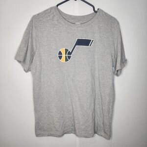 NBA UT Jazz Men's Grey Short Sleeve T-Shirt, XXL